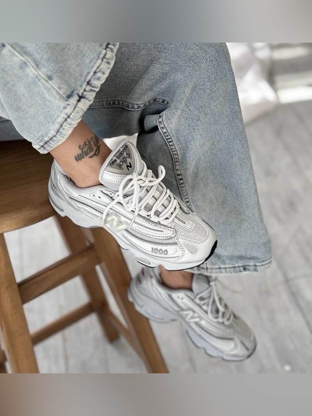 New Balance 1000 💅 NB Light Silver White M1000FLV U028858 Sz 9 NEW - Picture 4 of 5